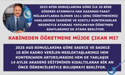 Kabineden Öğretmene Müjde Çıkar Mı?