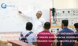 İsteyen ve başarılı olan öğrencilerin üniversiteyi 3 yılda bitirebilmelerine imkân sağlayacak düzenleme önümüzdeki yıldan itibaren hayata geçirilecek