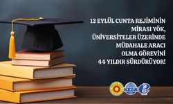 12 Eylül Cunta Rejiminin Mirası YÖK, Üniversiteler Üzerinde Müdahale Aracı Olma Görevini 44 Yıldır Sürdürüyor!