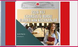 2026 Yılı Lisansüstü Burs Sonuçları açıklandı