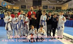 Erzincanlı genç sporcularımız 4 Altın, 2 Gümüş ve 5 Bronz madalya aldı