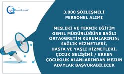 3.000 sözleşmeli personel alımı yapılacak
