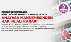 Rehber Öğretmenlere Nöbet Görevi Nedeniyle Verilen Ceza AYM'den Döndü