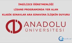 Klasik Sınavlar Ara Sınavına İlişkin Duyuru