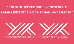 “Bir sene içerisinde 3 sömestir ile lisans eğitimi 3 yılda tamamlanabilecek”