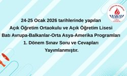 1. Dönem Sınav Soru ve Cevapları Yayımlandı