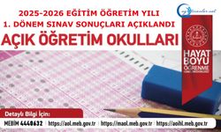 1. Dönem Sınav Sonuçları Açıklandı