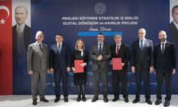 "Mesleki Eğitimde Stratejik İş Birliği, Dijital Dönüşüm ve Hamilik Projesi"nin imza töreni