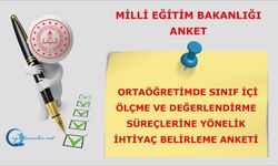 Ortaöğretimde Sınıf İçi Ölçme ve Değerlendirme Süreçlerine Yönelik İhtiyaç Belirleme Anketi