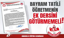 Bayram Tatili Öğretmenin Ek Dersini Götürmemeli