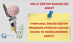 TYMM Okul Öncesi Eğitim Programı Etkinlik Havuzu İzleme ve Değerlendirme Anketi