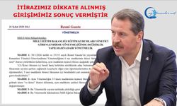 İtirazımız Dikkate Alınmış ve Girişimimiz Sonuç Vermiştir