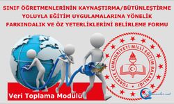 Sınıf Öğretmenlerinin Eğitim Uygulamalarına Yönelik Farkındalık ve Öz Yeterliklerini  Belirleme Formu