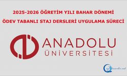 2025-2026 Öğretim Yılı Bahar Dönemi Ödev Tabanlı Staj Dersleri Uygulama Süreci
