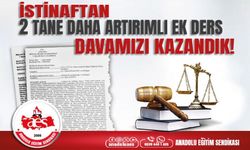 İstinaftan 2 Tane Daha Artırımlı Ek Ders Davamızı Kazandık