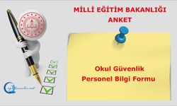 Okul Güvenlik Personel Bilgi Formu