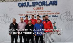 Erzincan’ın Yıldızı Anzor Yasin, 38 kg’da Türkiye üçüncüsü oldu