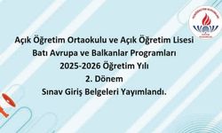 2. Dönem Sınav Giriş Belgeleri Yayımlandı