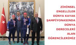 “Zihinsel Engelliler Dünya Kayak Şampiyonası”nda dünya dereceleri alan öğrencilerimiz