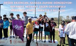 Erzincan Refahiye Nezahat Çeçen Ortaokulu öğrencilerimiz, Türkiye 3.sü oldu