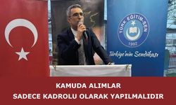 Kamuda alımlar sadece kadrolu olarak yapılmalıdır