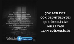 Çok acılıyız! Çok üzüntülüyüz! Çok öfkeliyiz! MİLLİ YAS! ilan edilmelidir