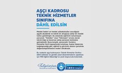 Aşçı kadroları teknik hizmetler kadrosuna alınmalıdır