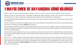 1 Mayıs Emek ve Dayanışma Günü Bildirisi