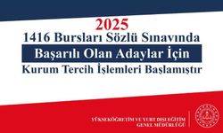 2025 Yılı 1416 Bursları Başvuru ve Kurum Tercihi İşlemleri Kılavuzu ile Tercih Tabloları