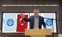 KAMU PERSONELİNİN SORUNLARI DAHA FAZLA ÖTELENMEMELİ