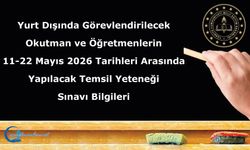 Okutman ve Öğretmenlerin 11-22 Mayıs 2026 Tarihleri Arasında Yapılacak Temsil Yeteneği Sınavı Bilgileri