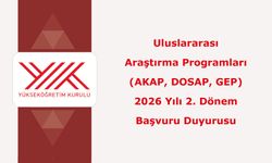 Uluslararası Araştırma Programları (AKAP, DOSAP, GEP) 2026 Yılı 2. Dönem Başvuru Duyurusu