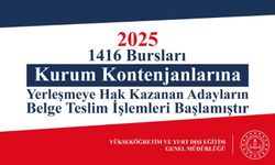 Kurum Kontenjanlarına Yerleşmeye Hak Kazanan Adayların Belge Teslim İşlemleri