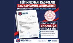 EĞİTİM UZMANI KADROLARI GYS KAPSAMINA ALINARAK BAKANLIK PERSONELİNE KARİYER İMKÂNI SAĞLANMALIDIR