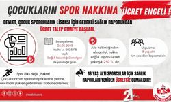 ÇOCUKLARIMIZIN SPOR HAKKINA ÜCRET ENGELİ!