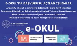 E-Okul'da Başvurusu Açılan İşlemler