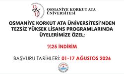 OSMANİYE KORKUT ATA ÜNİVERSİTESİ YÜKSEK LİSANS PROGRAMLARININ BAŞVURULARI BAŞLADI