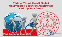 Türkiye Yüzyılı Maarif Modeli Okuryazarlık Becerileri Araştırması Veri toplama formu