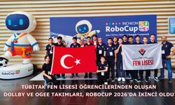 TÜBİTAK Fen Lisesi öğrencilerinden oluşan DOLLBY ve OGEE takımları, RoboCup 2026'da ikinci oldu