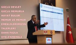 GÜÇLÜ DEVLET GÜÇLÜ MEMURLA HAYAT BULUR. MEMUR VE MEMUR EMEKLİLERİMİZİN TALEPLERİ DAHA FAZLA ÖTELENMEMELİ