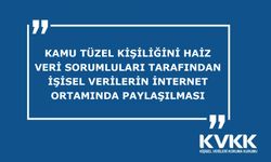 Kamu Tüzel Kişiliğini Haiz Veri Sorumluları Tarafından Kişisel Verilerin İnternet Ortamında Paylaşılması
