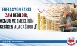 ENFLASYON FARKI ZAM DEĞİLDİR, MEMUR VE EMEKLİNİN GECİKEN ALACAĞIDIR!