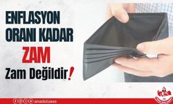 ENFLASYON ORANI KADAR ZAM 0(SIFIR) ZAMDIR!