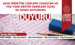 Açık Öğretim Liseleri 2025-2026 Eğitim Öğretim Yılı Uzaktan Eğitim Derslerinin Ek Sınavları