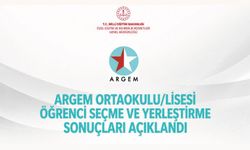 ARGEM ORTAOKULU/LİSESİ ÖĞRENCİ SEÇME VE YERLEŞTİRME SONUÇLARI AÇIKLANDI