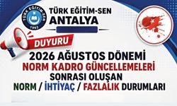 Norm kadro fazlası öğretmenlerin durumları