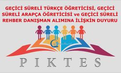 GEÇİCİ SÜRELİ TÜRKÇE ÖĞRETİCİSİ, GEÇİCİ SÜRELİ ARAPÇA ÖĞRETİCİSİ ve GEÇİCİ SÜRELİ REHBER DANIŞMAN ALIMINA İLİŞKİN DUYURU
