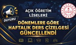 2026-2027 Haftalık Ders Çizelgeleri Yenilendi