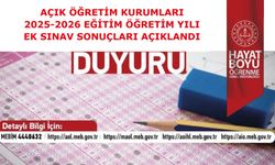 2025-2026 EĞİTİM ÖĞRETİM YILI EK SINAV SONUÇLARI AÇIKLANDI