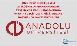 7592 Sayılı Kanun Kapsamında AF Yatay Geçiş Çevrimiçi (Online) Başvuru ve Kayıt Duyurusu